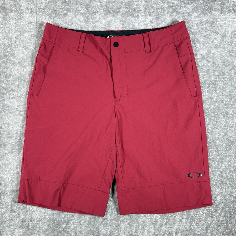 Oakley Shorts Men's 32 Red Performance Fit Lightweight Golf Beach Outdoor